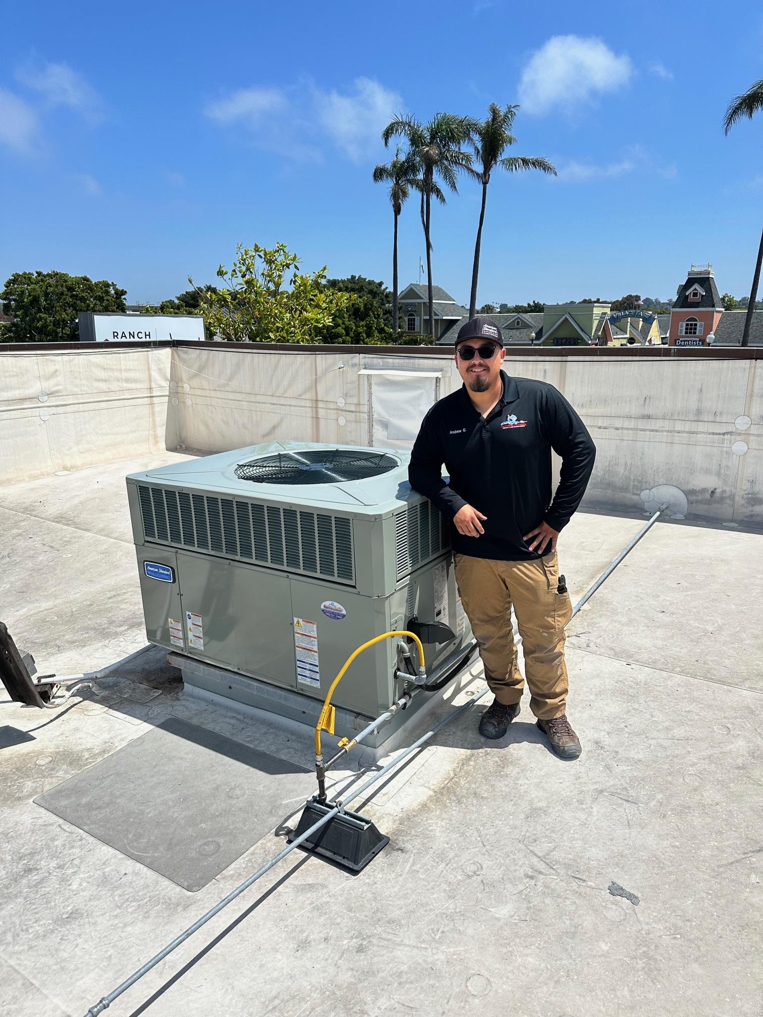 Commercial HVAC installation